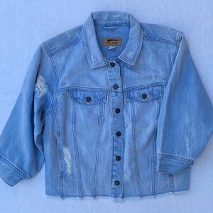 New GUESS Sky Blue Denim Jacket SZ S
